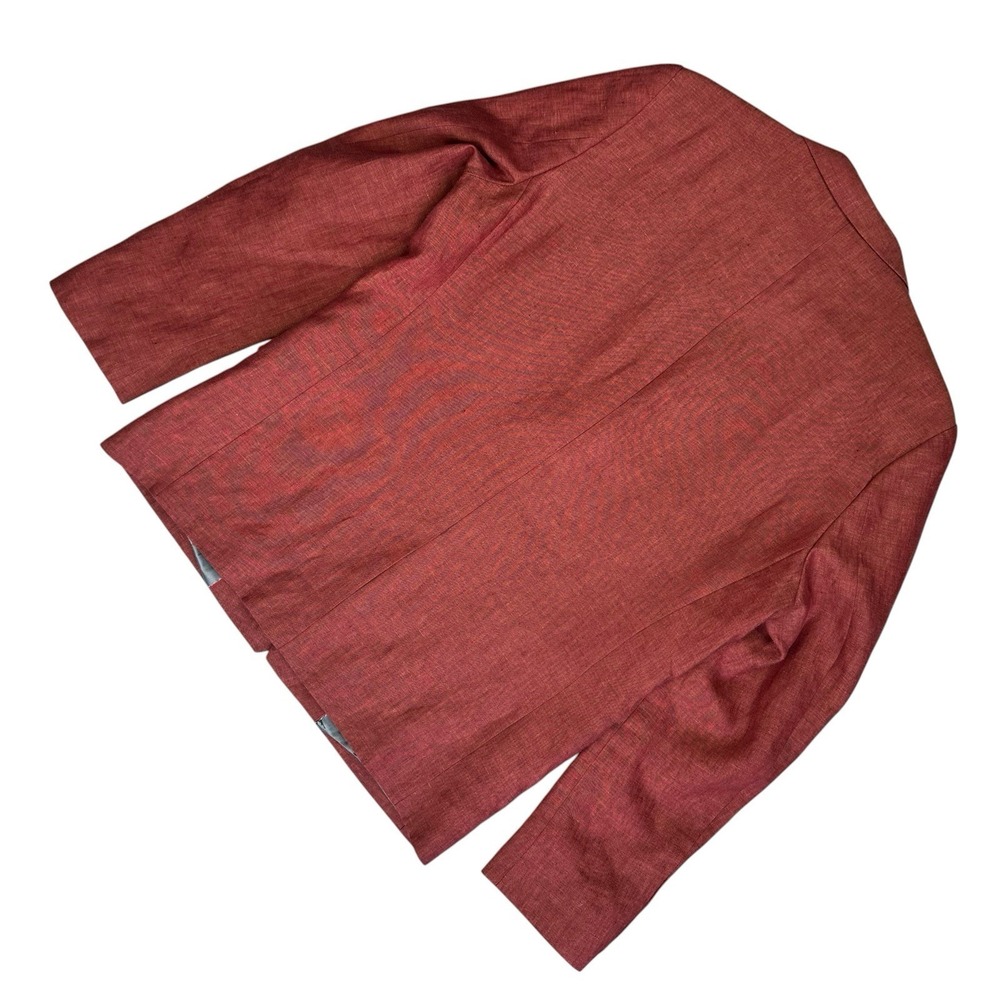 Twisted Tailor Panther Jacket Linen Blazer Twisted Comb Men 44 Rust Red Vacation - Picture 5 of 13